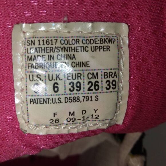 Skechers D'Lites Women's Pre-owned Black/Pink/Silver Running Sneakers - sz. 9 - Picture 6 of 6